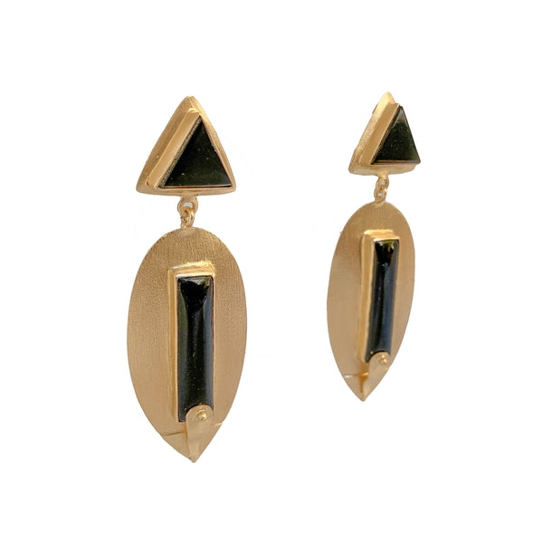 Artisan Drop Earrings | Natural Stones Earrings by Tanya Litkovska