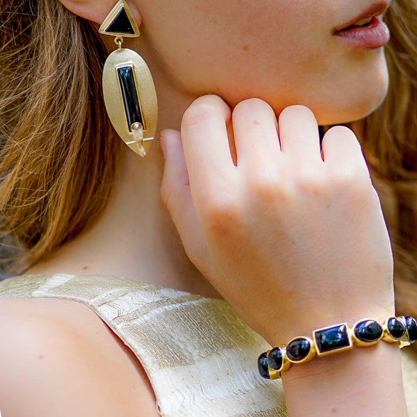 Artisan Drop Earrings | Natural Stones Earrings by Tanya Litkovska