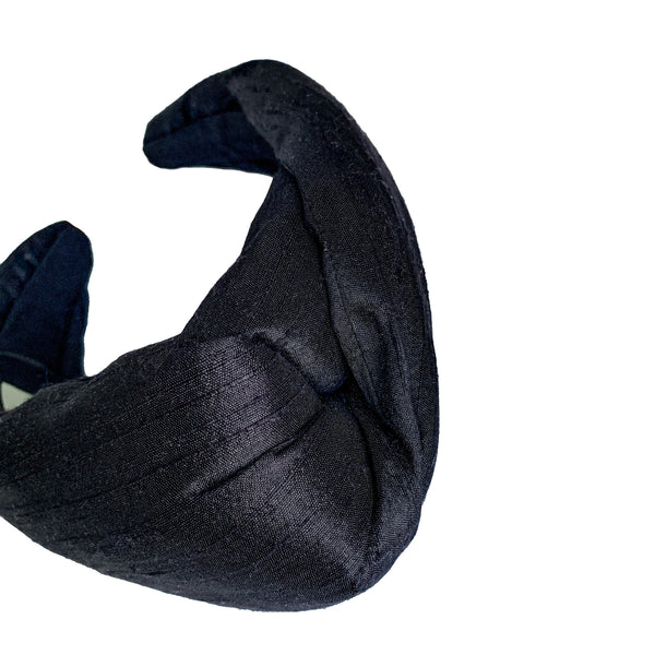 black turban hadband | designer hair accessories | luxurious look by tanya litkovska