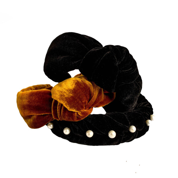 black velvet headband | bow knot headbands| thin headbands by tanya litkovska