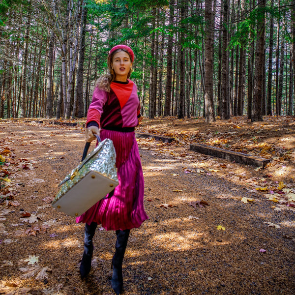 crown headband in hot pink | best women headbands by tanya litkovska