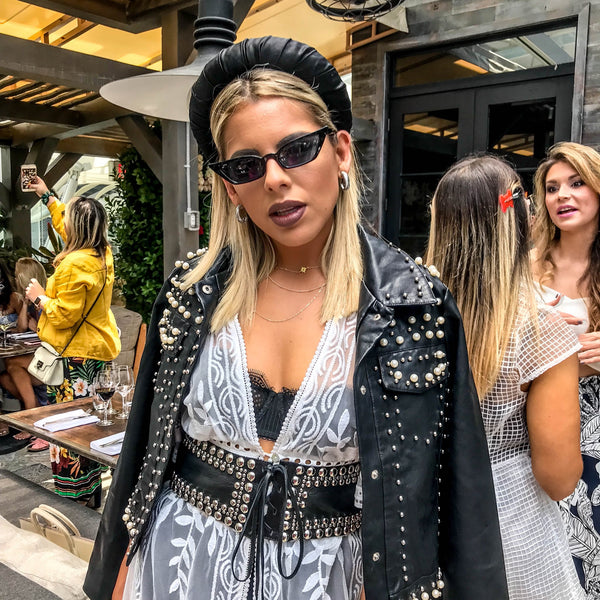 designer black silk headband | best fashion headbands | black headband by tanya litkovska