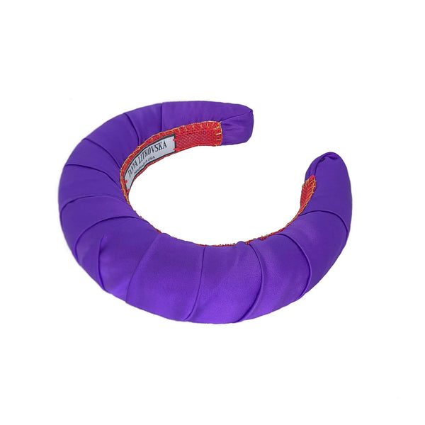 designer purple headband | headbands for women | hair accessories by tanya litkovska