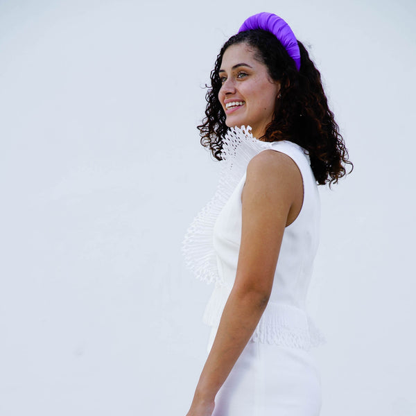 designer purple headband | headbands for women | hair accessories by tanya litkovska