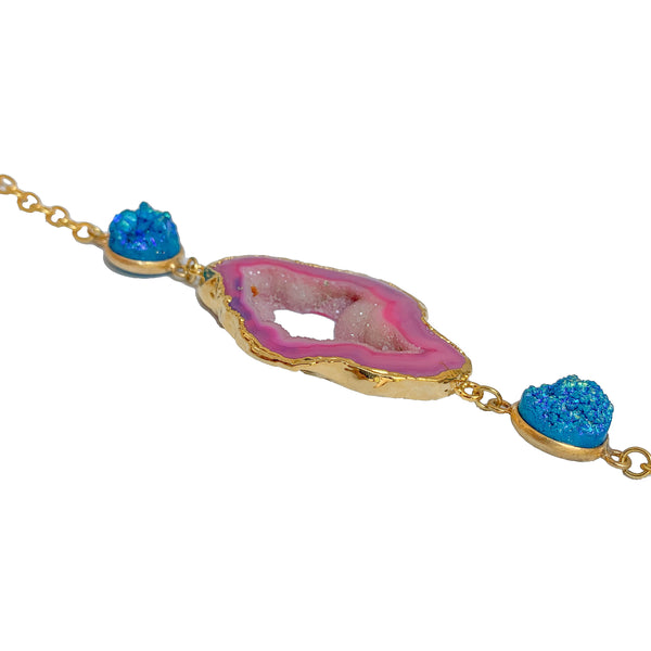 gemstone gold bracelets | druzy bracelets | beautiful bracelets by tanya litkovska