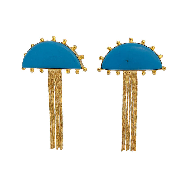 fashion earrings | gold plated earrings | artisan crafted earrings by tanya litkovska