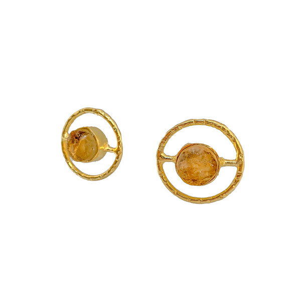 Gold Plated Stud Earrings | Handcrafted Artisan Earrings by Tanya Litkovska