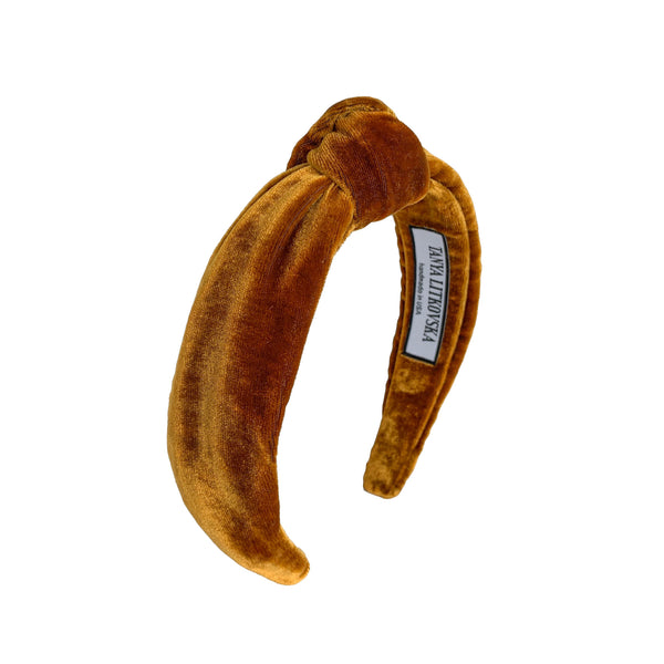 gold velvet headband | bow headband | top knot headband tanya litkovska