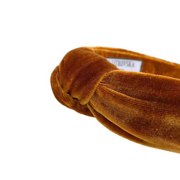 gold velvet headband | bow headband | top knot headband tanya litkovska