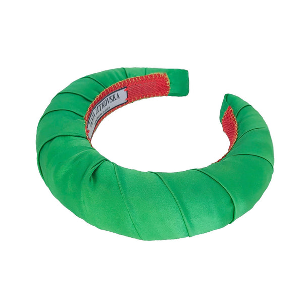 green headband | shop silk hair bands | 2019 headbands trend