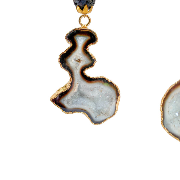 Handmade Gemstone Earrings | Luxury Gold Plated Earrings Artisan Drop Earrings by Tanya Litkovska