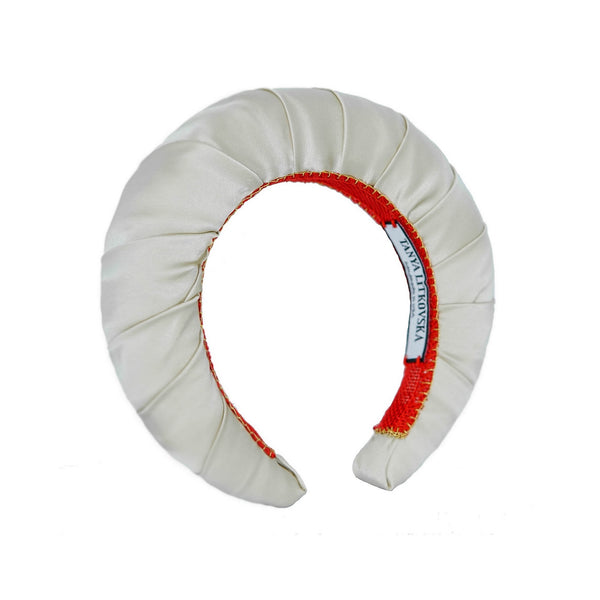 ivory pearl headband | designer wedding hair accessories | bridal crown by tanya litkovska