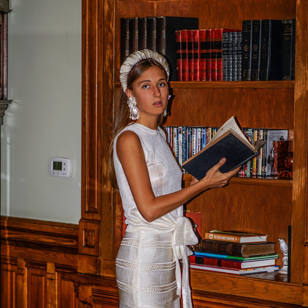 ivory pearl headband | designer wedding hair accessories | bridal crown by tanya litkovska