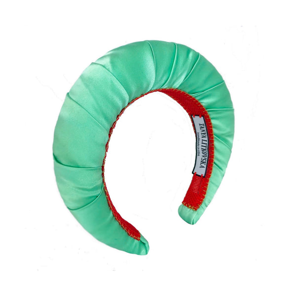 mint headband | silk hair band for women | fashion accessories by tanya litkovska