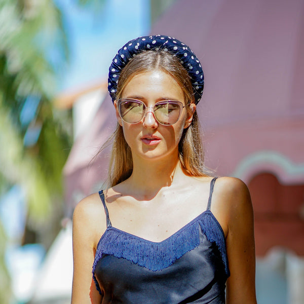 polka dot headband | shop thick headbands | wide headbands by tanya litkovska