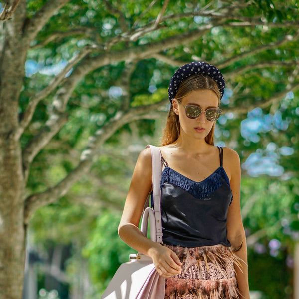 polka dot headband | shop thick headbands | wide headbands by tanya litkovska