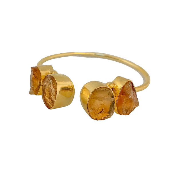 raw stones bracelets | designer gemstone bracelets | luxury gold plated bracelets by tanya litkovska