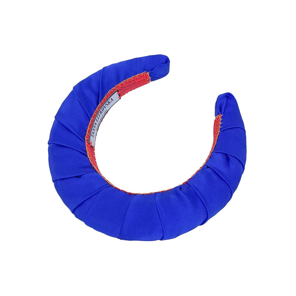 silk blue headband | statement headpiece | best hair accessories by tanya litkovska