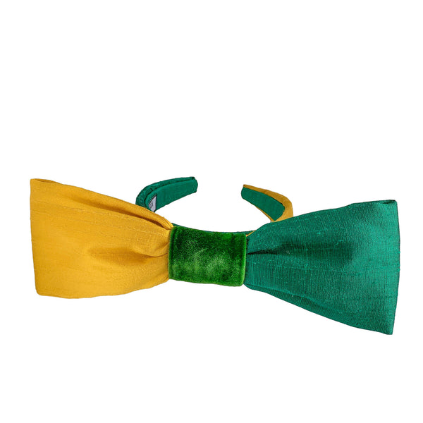 silk bow headband | green bow headband | luxury bow headbands tanya litkovska