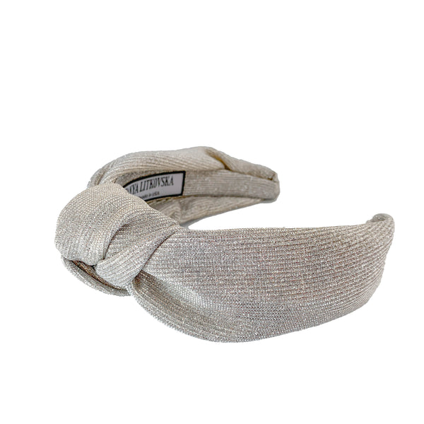 silver headband | knotted headbands | bridal hair accessories by tanya litkovska