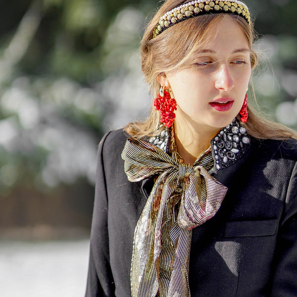 sofia pearl headband: jewelled headband with natural pearls by tanya litkovska