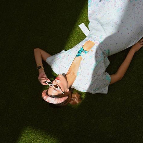 silk headband crown in peach orange | best women headbands by tanya litkovska