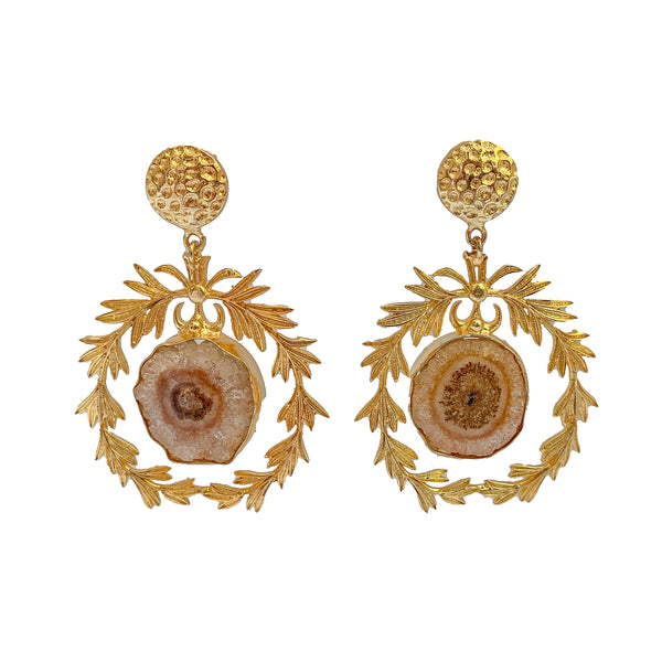 Unique Handcrafted Earrings | Designer Leaves Earrings | Gold Plated Earrings by Tanya Litkovska