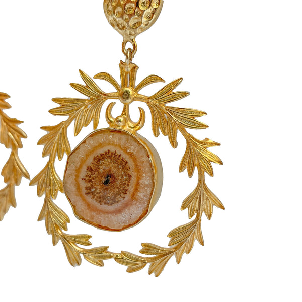 Unique Handcrafted Earrings | Designer Leaves Earrings | Gold Plated Earrings by Tanya Litkovska