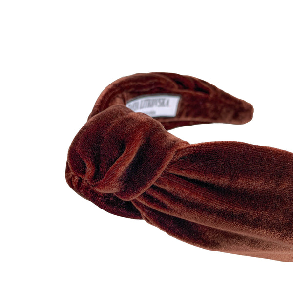 velvet headbands | velvet brown headband | knot headband tanya litkovska