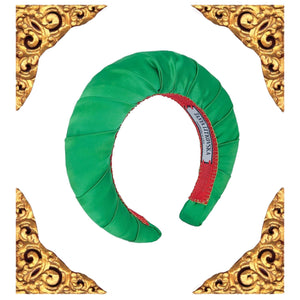 green silk crown headband tanya litkovska