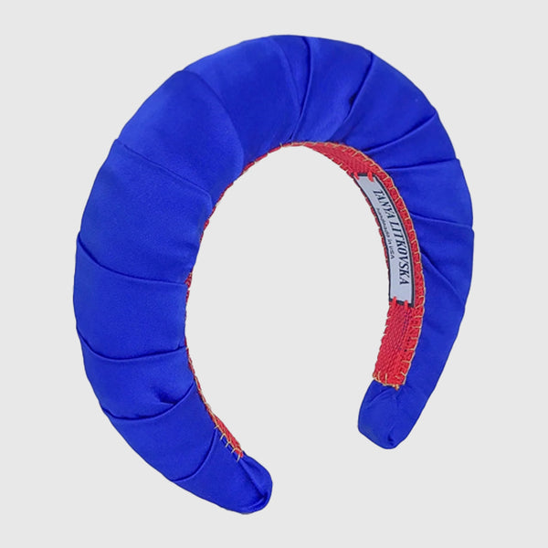 Silk Headband in Blue