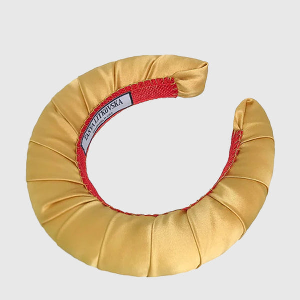 Silk Headband in Yellow Gold