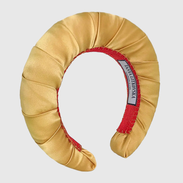Silk Headband in Yellow Gold