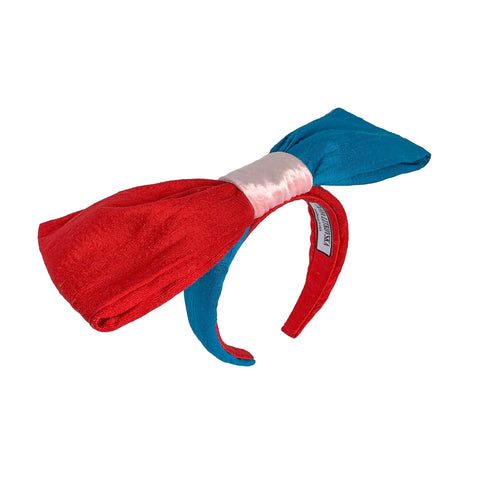 silk bow headband | designer bow headbands | red bow headband tanya litkovska