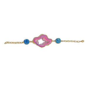 gemstone gold bracelets | druzy bracelets | beautiful bracelets by tanya litkovska
