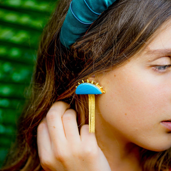 fashion earrings | gold plated earrings | artisan crafted earrings by tanya litkovska