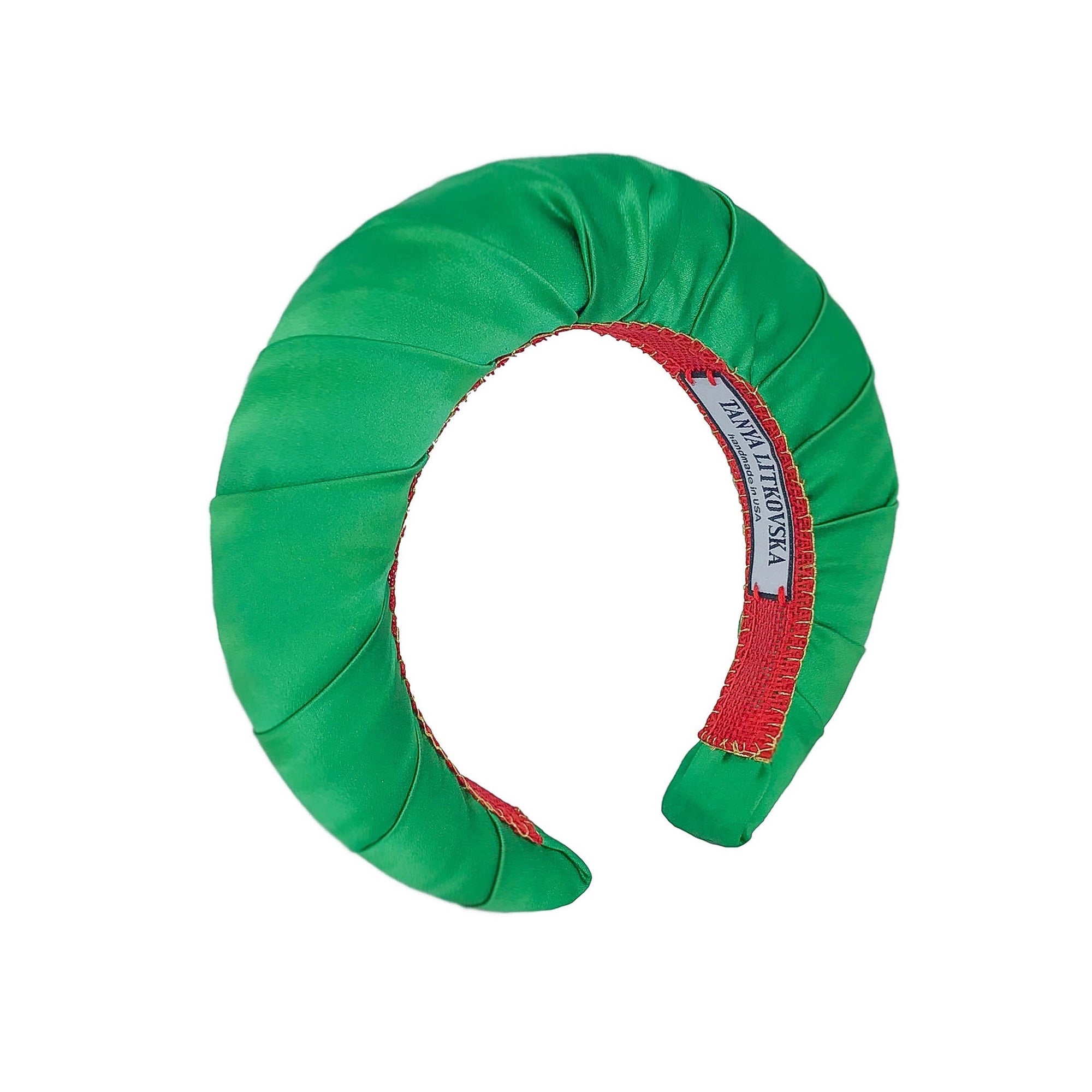 green headband | shop silk hair bands | 2019 headbands trend by tanya litkovska
