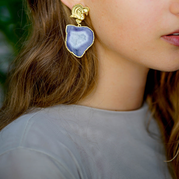 handcrafted earrings | gold plated earrings by tanya litkovska