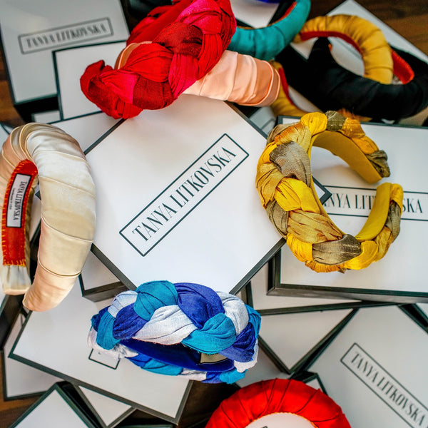 braided designer headbands for women by tanya litkovska