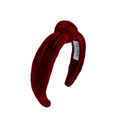 knotted headbands | red velvet headbands | women hair accessories tanya litkovska