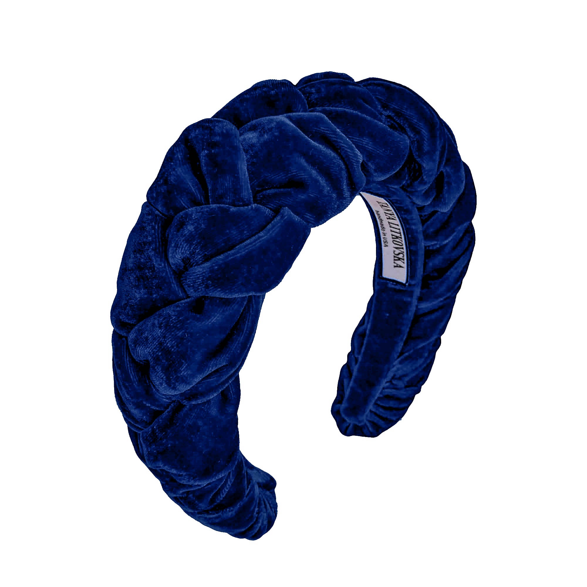 luxury hair accessories | braided velvet headbands | wide headbands by tanya litkovska