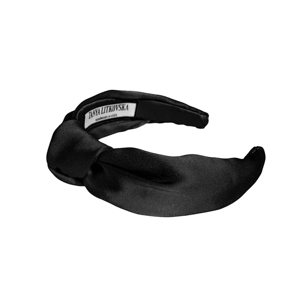 must have black headband | silk bow headband by tanya litkovska