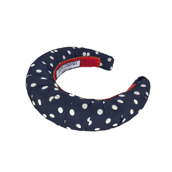 polka dot headband | shop thick headbands | wide headbands by tanya litkovska