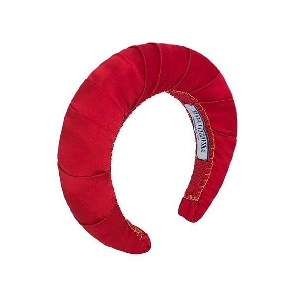 red silk headband | designer headbands | headband brands | tanya litkovska