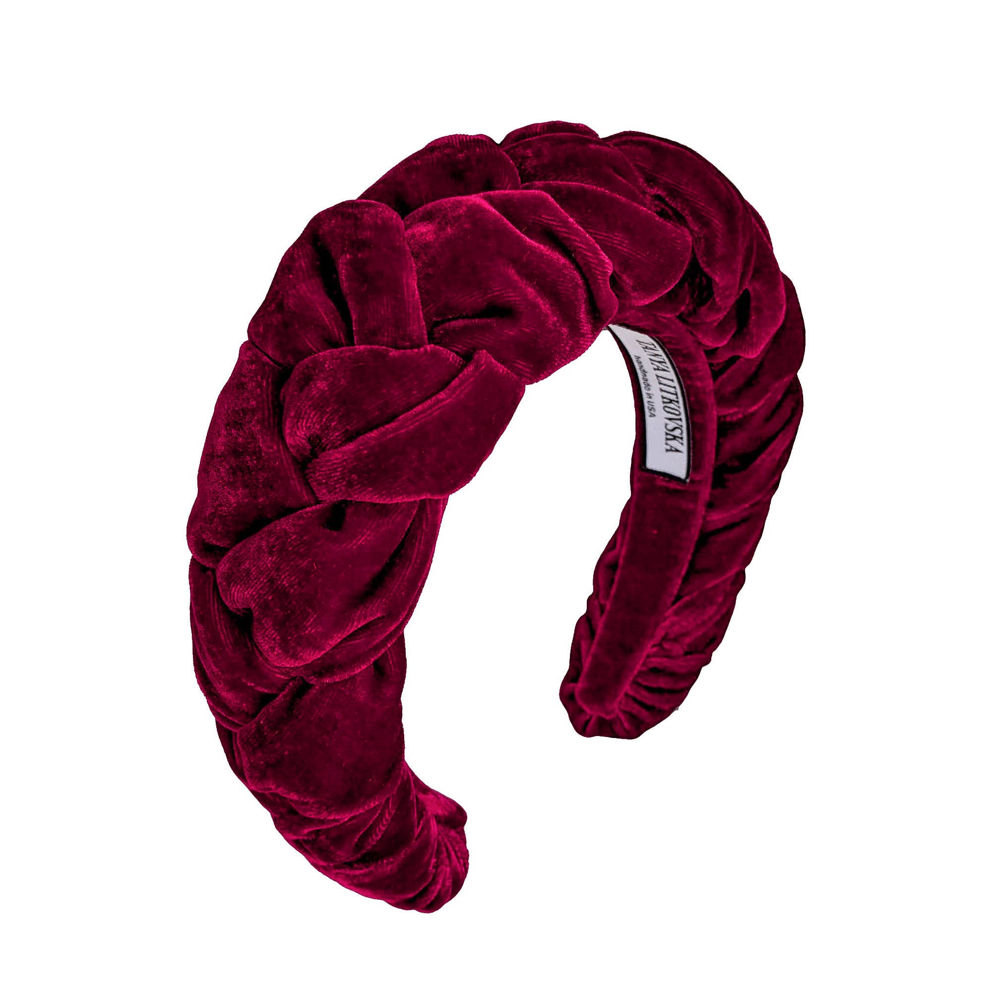 red velvet headband | wide headbands and statement hair accessories by tanya litkovska