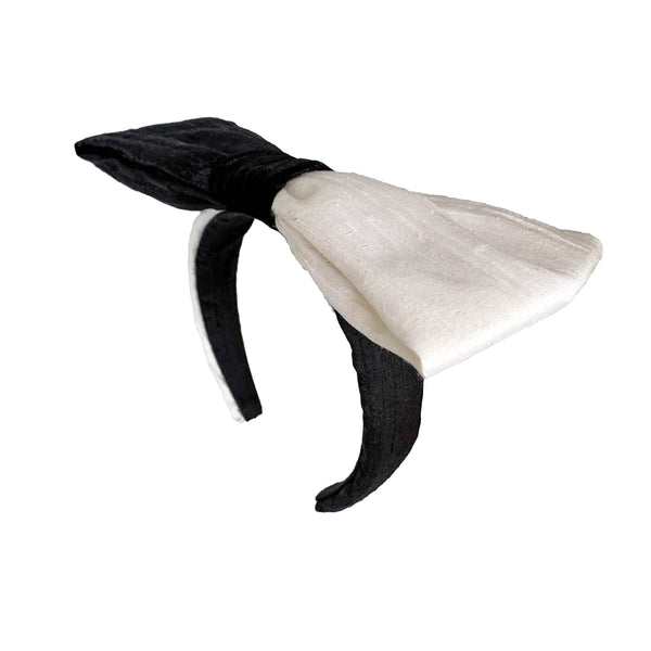 silk bow headband | designer bow headbands | luxury bow headband by tanya litkovska