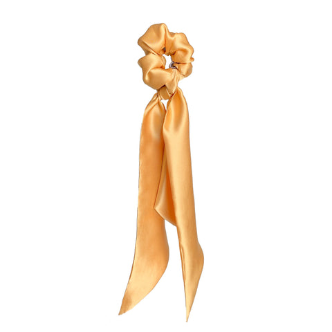 silk gold scrunchie | silk ponytail holder | designer scrunchies by tanya litkovska
