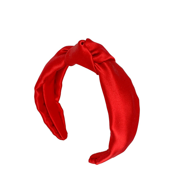 silk knotted headband | red headbands by tanya litkovska