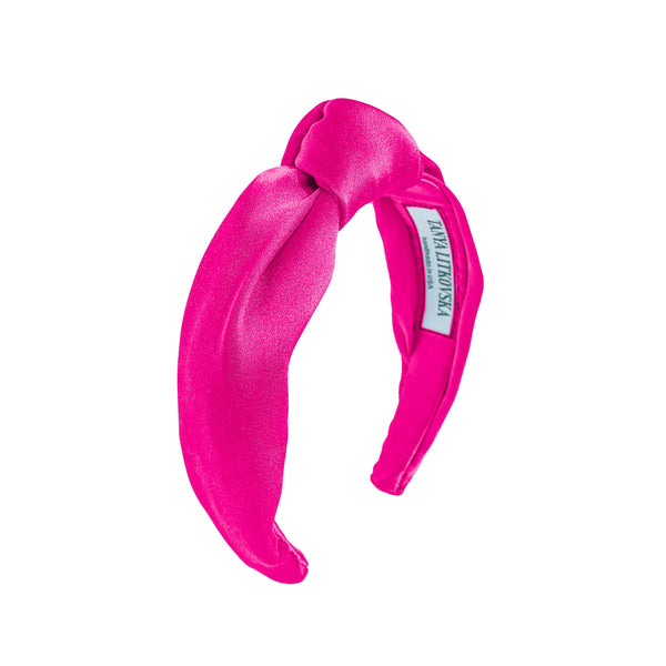 silk knotted headbands | silk pink headbands | luxurious travel tanya litkovska