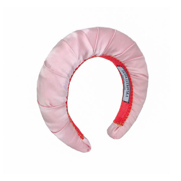 silk pink headband | ladies headband | prom hair accessories by tanya litkovska